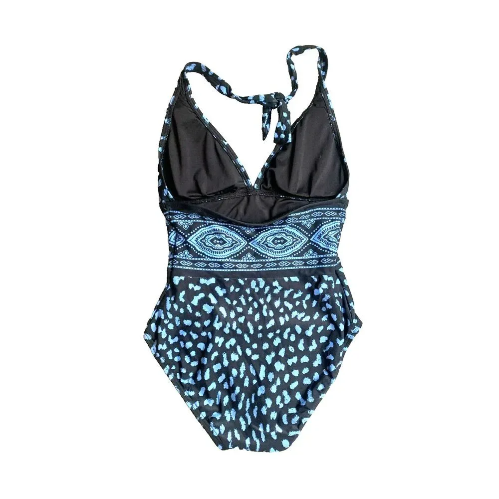 Michael Kors One Piece Swimsuit Womens‎ 4 Black Cruise 2020 Halter Swimwear NWT